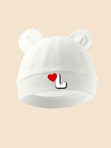 1pc Baby Love Name Tire Cap, Soft And Warm Suitable For Use As A Gift For Newborn Boys And Girls All Year Round. - White - View 17