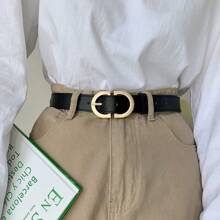 1 件时尚金色双 D 形环装饰腰带，适合女性日常使用，夏季、秋季、万圣节 - 腰帶 - 查看 12