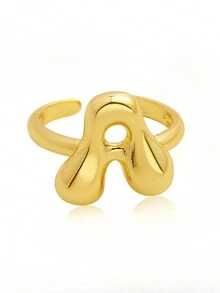 1 chiếc nhẫn 26 chữ cái tiếng Anh có thể điều chỉnh, dành cho nữ, chất liệu đồng, phù hợp để đeo hàng ngày, đi nghỉ và dự tiệc, quà tặng tùy chỉnh và cá nhân hóa cho ngày lễ, sinh nhật và kỷ niệm - nhẫn - Xem 49