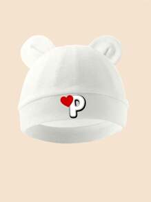 1pc Baby Love Name Tire Cap, Soft And Warm Suitable For Use As A Gift For Newborn Boys And Girls All Year Round. - White - View 19