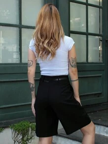 Bermuda Marrant Fabric / Women's Bermuda Shorts With Vrao Belt 2024 - 價格(含皮帶) - 查看 2