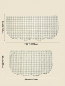 1pc, Thảm trang trí nhà mùa đông bằng vải nhung mềm mại cho thảm trang trí nhà - Màu be - Xem 2