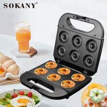 Sokany.Máquina para hacer donas de 6 agujeros - Negro - Ver 2