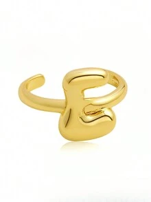 1 chiếc nhẫn 26 chữ cái tiếng Anh có thể điều chỉnh, dành cho nữ, chất liệu đồng, phù hợp để đeo hàng ngày, đi nghỉ và dự tiệc, quà tặng tùy chỉnh và cá nhân hóa cho ngày lễ, sinh nhật và kỷ niệm - nhẫn - Xem 54