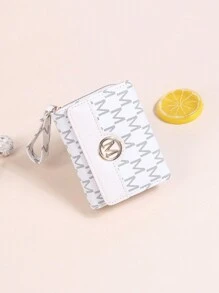 Portofel minimalist pentru femei, cu sigla cu litere, stil european și american