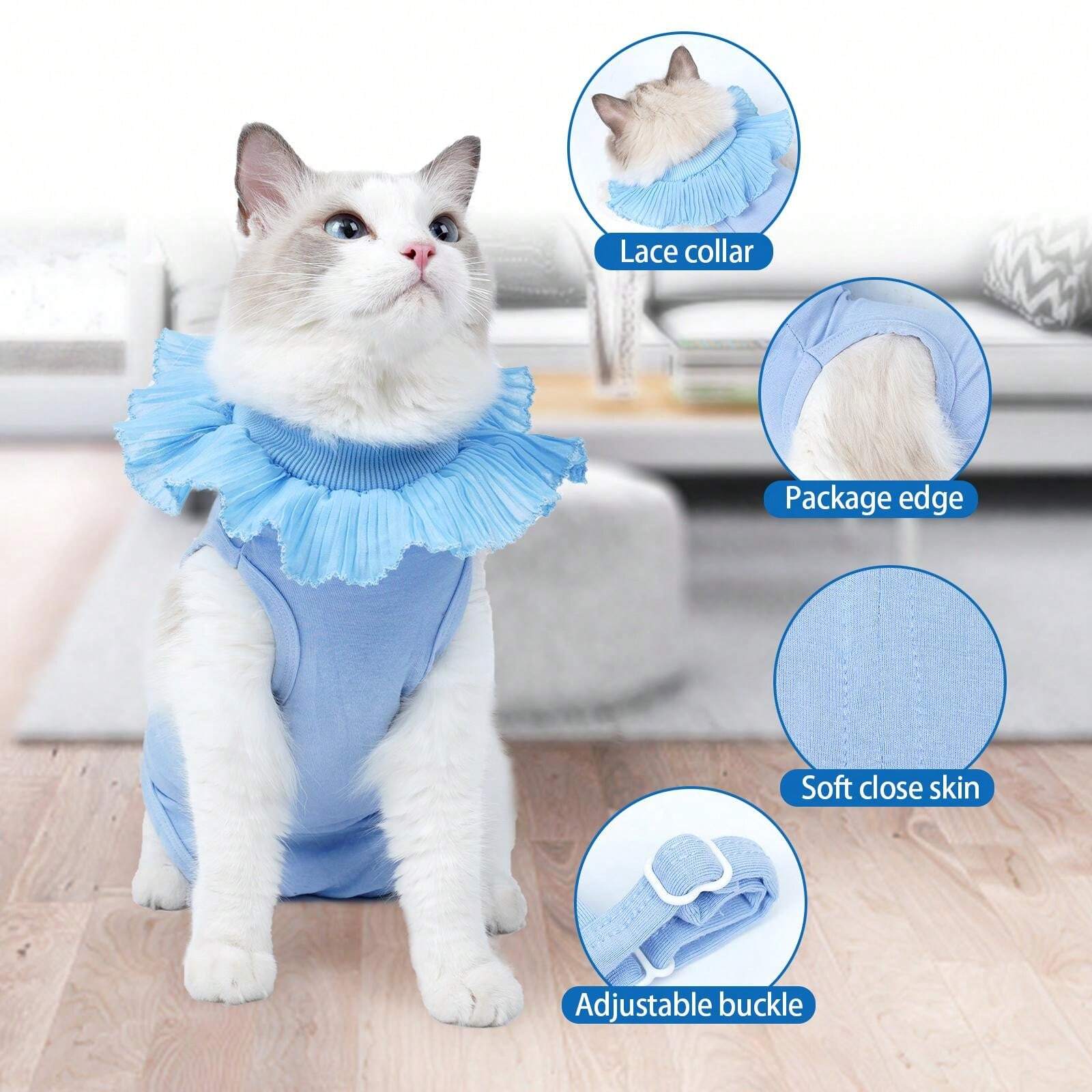 Cat Surgery Recovery Suit Shirt Anti Bite After Surgery Puppy Dog Cat