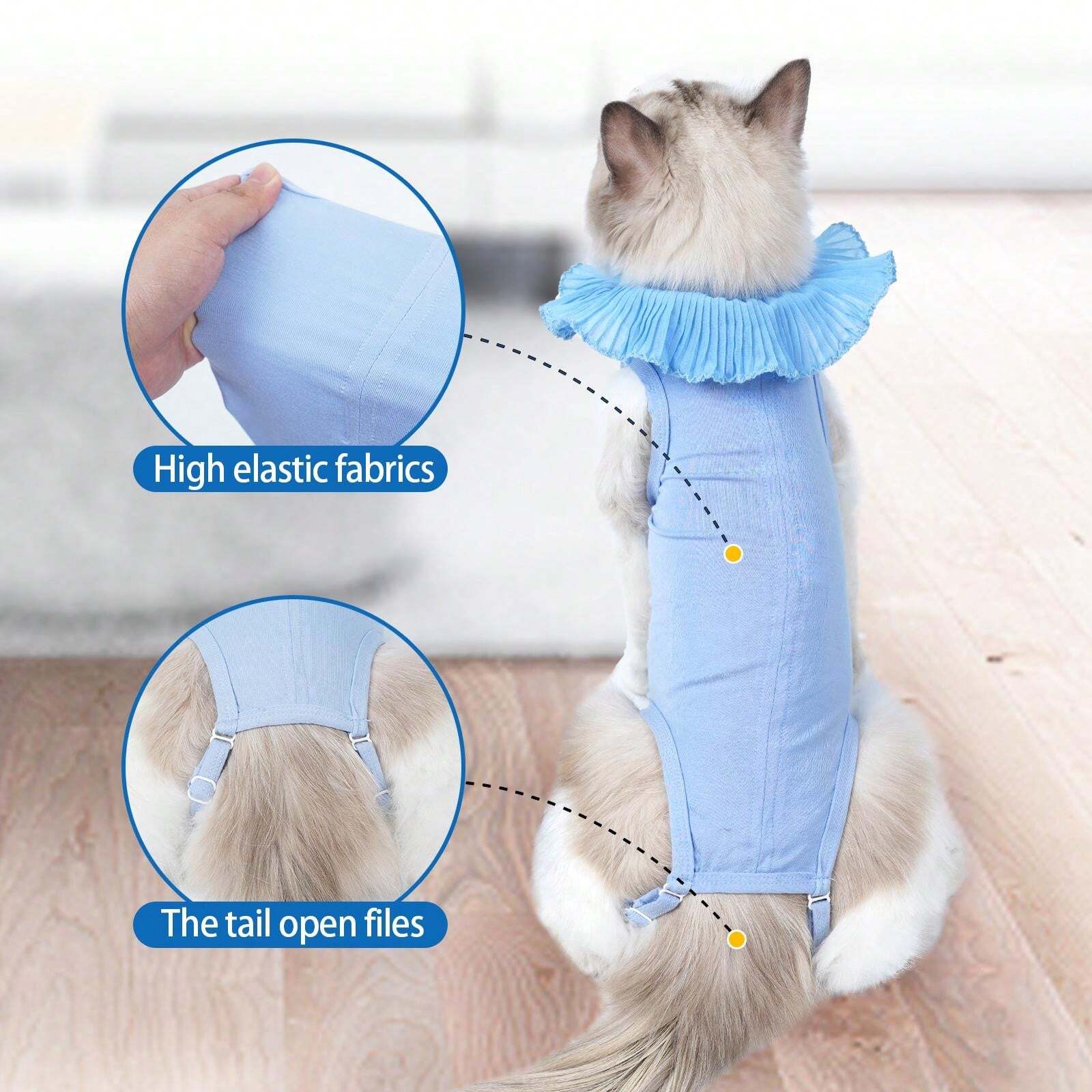 Cat Surgery Recovery Suit Shirt Anti Bite After Surgery Puppy Dog Cat