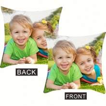 Personalized Photo Pillow Cover - Suitable For Home And Car Decor, Perfect Gift For Best Friends, Couples, Parents, Birthday, Valentine's Day - Machine Washable, Double-Sided Print, Zipper Closure - Ideal For Living Room And Bedroom
