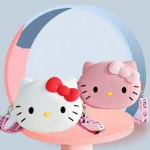 Sanrio Sanrio Hello Kitty & Melody & Kuromi Silicone Crossbody Bag, Valentine's Day Cute Gift,Back To School Stationery Bag, Cute Silicone Crossbody Bag, Waterproof Cartoon Shoulder Coin Purse With Zipper Pocket, Cartoon Crossbody Bag, Waterproof Cartoon Shoulder Coin Purse With Zipper Pocket, Cartoon Crossbody Bag, Suitable For Teenagers Back To School Supplies Stationery Supplies