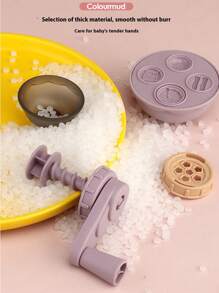 1件套儿童彩泥面条机幼儿园手工制作超轻粘土冰淇淋机橡皮泥模具玩具套装儿童仿真厨房过家家玩具套装手工彩泥面条机女孩玩具冰淇淋机厂 - 彩色 - 查看 8