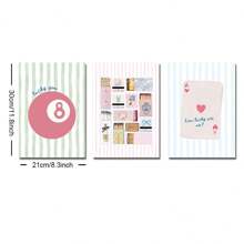 Set Of 3 Unframed Pink Matchbox Lucky 8 Ball Preppy Art Poster Y2K Girly Room Decor Funky Painting Canvas Print Minimalist Wall Picture For Modern Home Decoration, Dorm, Apartment, Girl Room, Bedroom, Living Room Decor