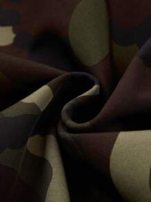 Men's Softshell Camouflage Hooded Fleece Jacket, Waterproof Windproof Warm Outdoor Coat, Winter