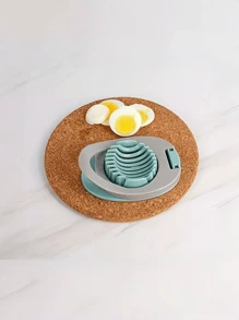 1pc Stainless Steel Egg Slicer: Creative Kitchen Tool, Perfect For Slicing Eggs, Fruits & More!