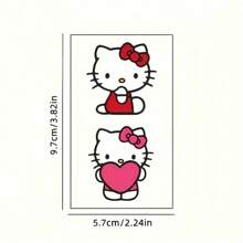 Sanrio 30pcs Sanrio Kitty Waterproof Temporary Tattoo Stickers - Cute Sanrio Cartoon Patterns, Suitable For Daily Wear And Gifts