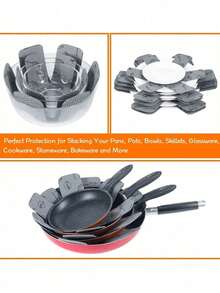 3 件装防滑锅垫，现代无纺布毡锅垫，厨房耐热保护垫 - 灰色 - 查看 2