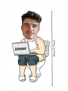 1 Customized Funny Ugly Pillow, Personalized Face Shape And Name Pillow, Humanoid Cushion With Customized Photos - A Unique Geiger Gift For Friends And Family, Customized Face Shape Pillow, Funny Christmas Giftsseries, Sitting On The Toilet - Multicolor - View 14