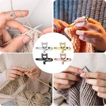 EDCUEBE7 1/15 件钩针张力环、可调节针织针迹标记、纱线张力环、简易钩针针迹标记（颜色随机）、配饰、母亲节、祖母节、感恩节、圣诞节礼物 - 彩色 - 查看 6