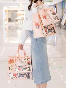 1 个带丝带的猫咪礼品袋 - 粉色小猫礼品袋 - 猫咪派对礼品包装，带手柄的便携式纸质礼品袋，生日礼品袋，婚礼派对礼品袋情人节 - 彩色 - 查看 10