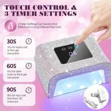 UV Light For Gel Nails Beginner Led Nail Light For Gel Nails Diamond UV Nail Lamp With 3 Timer Setting Touch Control & Auto Sensor, Quick Dry Nail Dryer Curing Lamp For Salon & Home