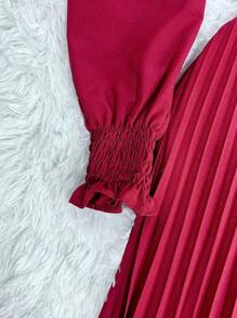 Women Dresses - Màu Đỏ Sâu - Xem 4