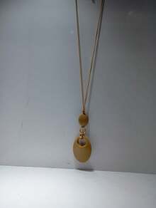 Emily Bijoux Colar Longo Liga Trio Pedras Natural-333