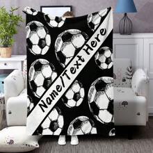 1 pieza Manta personalizable con estampado de fútbol, super suave y cómoda de franela de alta definición con impresión digital, ideal para el dormitorio, sala de estar, sofá, oficina, viaje o como regalo, lavable, ligera, transpirable, acogedora, cómoda, cálida, suave, sencilla, personalizada, única, personalizada, regalos ideales para él, regalos ideales para ella, regalos ideales para novio, regalos ideales para novia, regalos ideales para papá, regalos ideales para mamá, regalos ideales para amigos, regalos ideales para familia, él, ella, novio, novia, papá, familia, mamá, amigos, para aniversarios, para graduaciones, para inauguración de casa, para bodas, para cumpleaños, sofá, cama, coche, salón de té, dormitorio, sala de estar