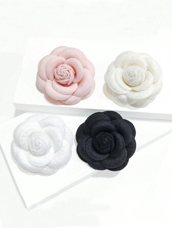 1 pieza Broche de flor de camelia hecho a mano, decoración de fiesta para damas, regalo para Valentín, mamá, madre, Día de la Madre