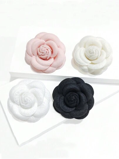 1 件手工山茶花胸针，女士派对装饰情人节、妈妈、母亲、母亲节、礼物