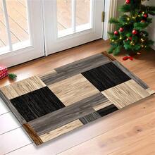 1 件木纹印花浴室垫 - 超柔软超细纤维，防滑快干，适用于厨房和浴室 - 彩色 - 查看 11