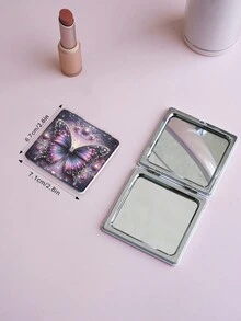 1 chiếc Gương vuông nhỏ gọn gấp gọn tiện lợi chất lượng cao bằng thép không gỉ có lớp phủ màu bạc sáng chi tiết viền mạ điện nano được chế tác tinh xảo phù hợp cho nhiều dịp dành cho mọi người - Nhiều màu - Xem 5