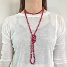 1pc 1.5m Long Crystal Beads Knotted Multi-Layer Simple Daily Wear Necklace For Women