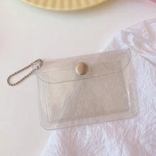 Ví đựng thẻ trong suốt tối giản, Bảo vệ thẻ xe buýt sinh viên/ID/thẻ ngân hàng di động, Ví đựng tiền xu lấp lánh - Nhiều màu - Xem 8