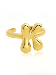 1 chiếc nhẫn 26 chữ cái tiếng Anh có thể điều chỉnh, dành cho nữ, chất liệu đồng, phù hợp để đeo hàng ngày, đi nghỉ và dự tiệc, quà tặng tùy chỉnh và cá nhân hóa cho ngày lễ, sinh nhật và kỷ niệm - nhẫn - Xem 24