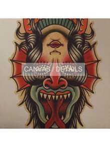 1buc Scandinav Clasic Epocă Artă de perete Colți Flori Fluturi Tatuaje Cranii HD Canvas Poster Printuri Acasă Dormitor Living Room Decor No Frame