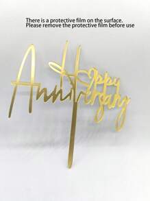 3Pcs 'Happy Anniversary' Cake Topper, Wedding Anniversary Cake Decoration., Back To School Valentine Day