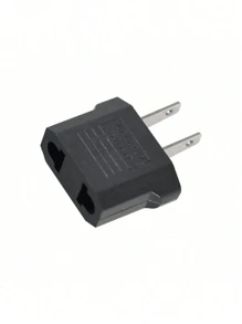 Adaptador Europeo, Enchufe Europeo a Americano Clavija Convertidor Adaptador De Corriente Americano Macho A Europeo Hembra Negro - Negro - Ver 3