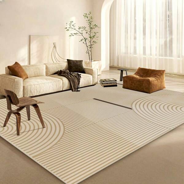 Creme Stil Teppich, Größe für Wohnzimmer Couchtisch Sofa Decke, Schlafzimmer, leichter Luxus, einfach, maschinenwaschbar, Heim Teppich Bodenmatte neben dem Bett