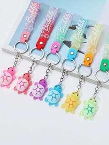 5 件/10 件夜光卡通可爱小乌龟钥匙扣、吊坠装饰、课堂礼物/派对礼品、发光乌龟吊饰、多色多巴胺 - 彩色 - 查看 6