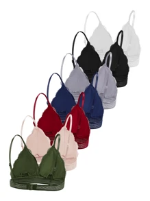 7PCS Ladies' Luxury Lace Scallop Bra Is Colorful, Perfect And Comfortable. Lingerie - Multicolor - View 8
