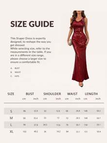 Women's Elegant V-Neck Mermaid Sleeveless Beaded Formal Evening Party Gown Dress For Wedding, Banquet - Burgundy - View 7