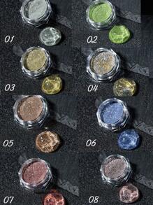 8 盒/套超亮指甲闪粉 0.4 克/罐变色龙极光闪亮钻石美甲镀铬粉细闪粉颜料 - 彩色 - 查看 3