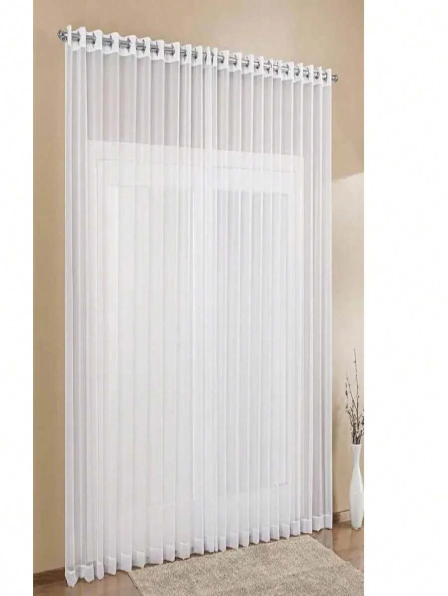 Voile/Voal Curtain 3.00 X 2.80 For Living Room Or Bedroom Luxury With Eyelets - trắng - Xem 1