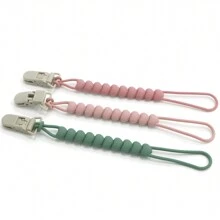 新款时尚硅胶奶嘴链，可爱心形奶嘴夹，适用于大多数奶嘴和牙胶，婴儿礼物，圣诞礼物