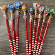 10/20PCS 随机创意卡通带橡皮擦圣诞铅笔学习办公奖品礼物学习文具用品可爱圣诞老人圣诞树麋鹿图案绘画铅笔圣诞夜派对礼物 - 彩色 - 查看 12