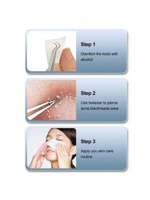 YUANDU Blackhead Removal Kit, Professional Stainless Steel Comedone Extractor Tool For Acne, Pimples, Blackhead Care