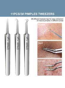 YUANDU Blackhead Removal Kit, Professional Stainless Steel Comedone Extractor Tool For Acne, Pimples, Blackhead Care