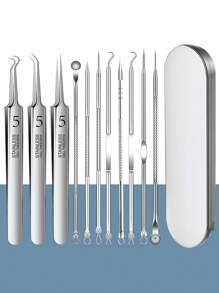 YUANDU Blackhead Removal Kit, Professional Stainless Steel Comedone Extractor Tool For Acne, Pimples, Blackhead Care