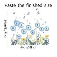 2 Miếng Dán Tường Hoa Bồ Công Anh Bóc Và Dán Hình Bướm Lá Xanh Trang Trí Tường Cho Phòng Khách Phòng Ngủ Phòng Tắm Văn Phòng Trang Trí Tường Nền TV - Nhiều màu - Xem 7