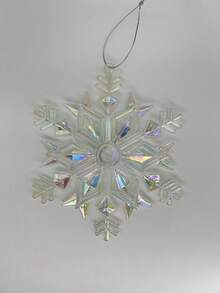 1 đồ trang trí treo cây thông Noel, đồ trang trí treo thiết kế bông tuyết Acrylic mới, đồ trang trí nhà cao cấp cho Giáng sinh - Nhiều màu - Xem 10