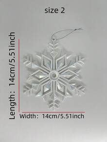 1 đồ trang trí treo cây thông Noel, đồ trang trí treo thiết kế bông tuyết Acrylic mới, đồ trang trí nhà cao cấp cho Giáng sinh - Nhiều màu - Xem 3
